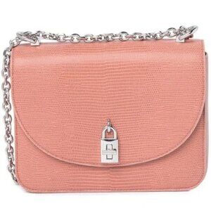 NWT Rebecca Minkoff Love Too Crossbody Bag in Desert Rose silver chain